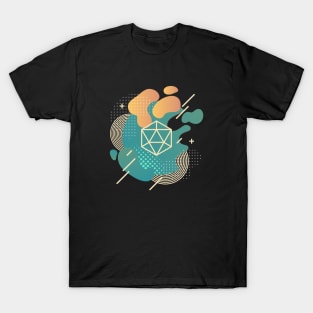 Retro Vintage Funky Polyhedral D20 Dice T-Shirt